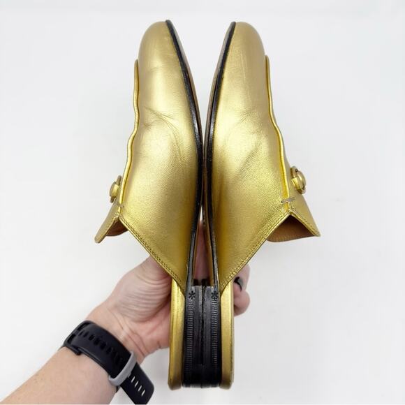 Gucci Princetown Leather Horsebit Mules Loafers 36.5 - Picture 6 of 11